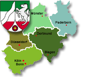 Übersichtskarte der Regionen des CVNRW